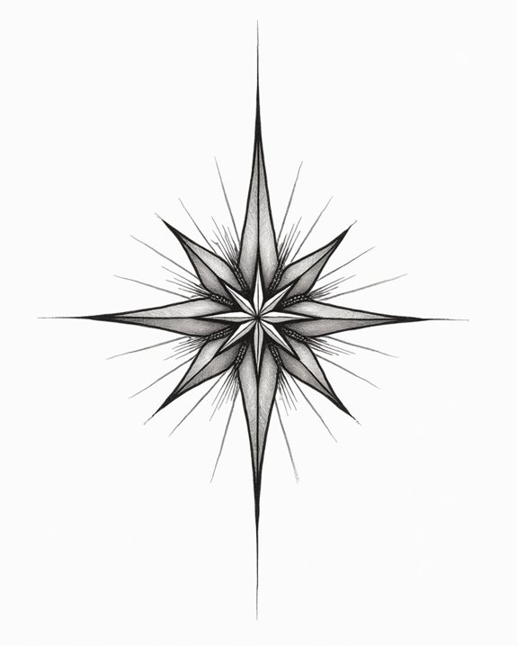 sketchy star tattoo art