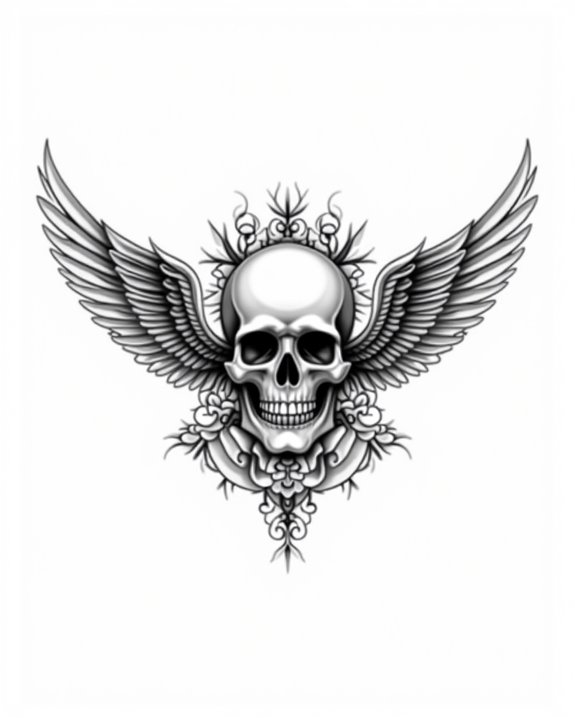 skull wings symbolism rebirth