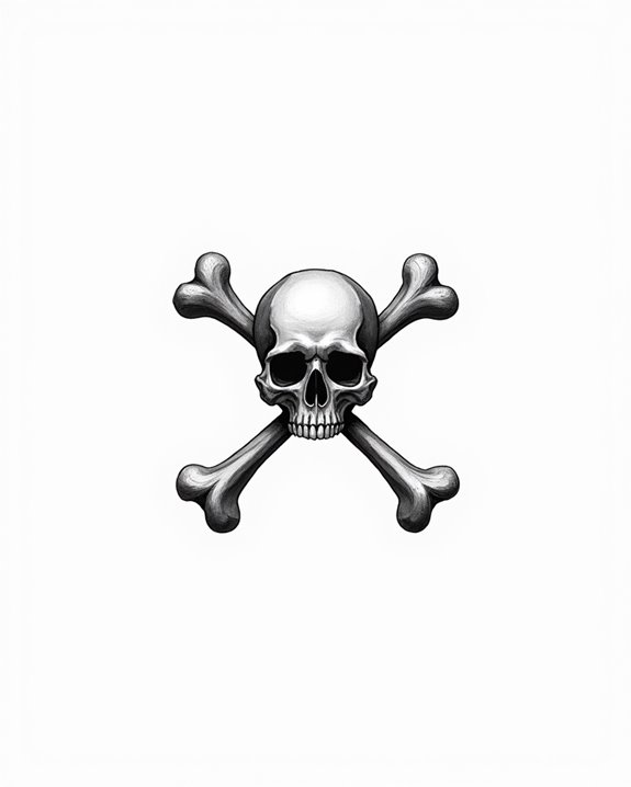 sleek minimalist skull symbol