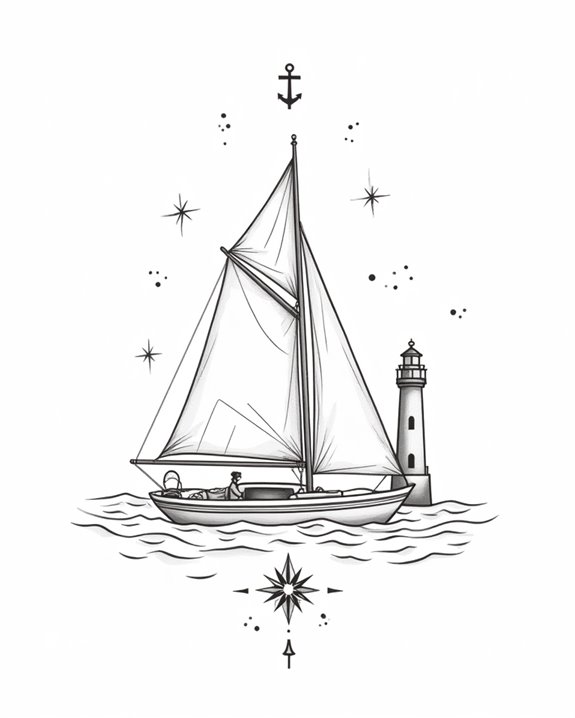sleek nautical adventure silhouette