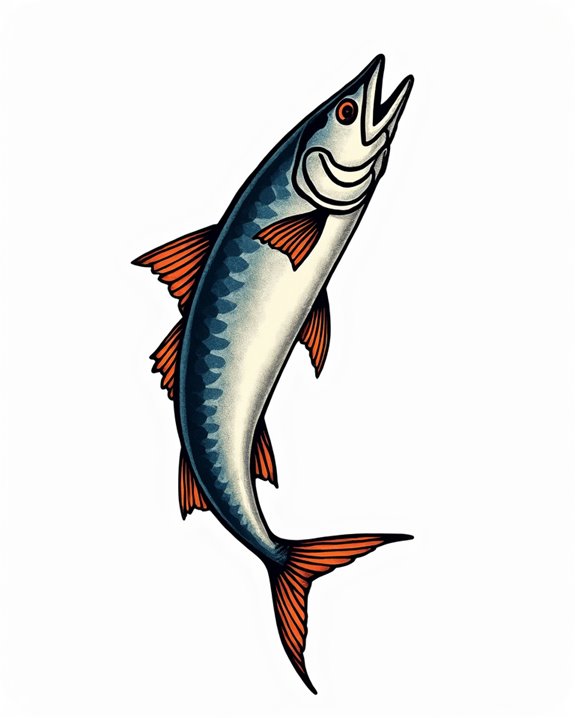 sleek shimmering fish design