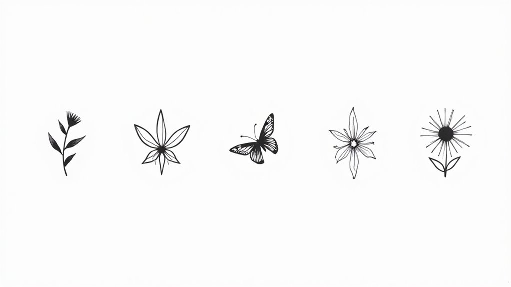 small artistic tattoos for women