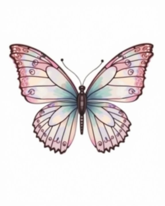 soft pastel butterfly elegance