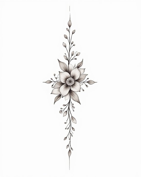 soft pastel floral forearm design