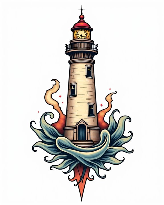 spinning rotary lighthouse beams