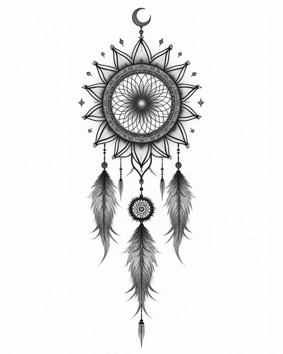 spiritual symbol dreamcatcher tattoos