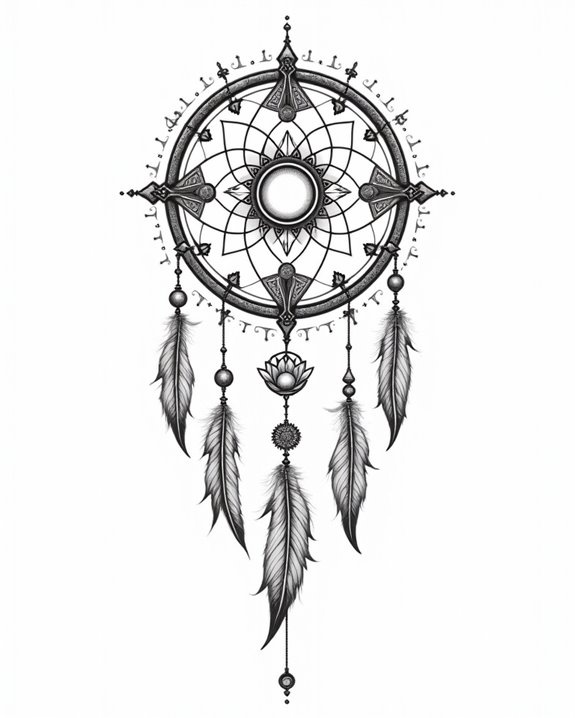 spiritual symbolic dreamcatcher tattoos