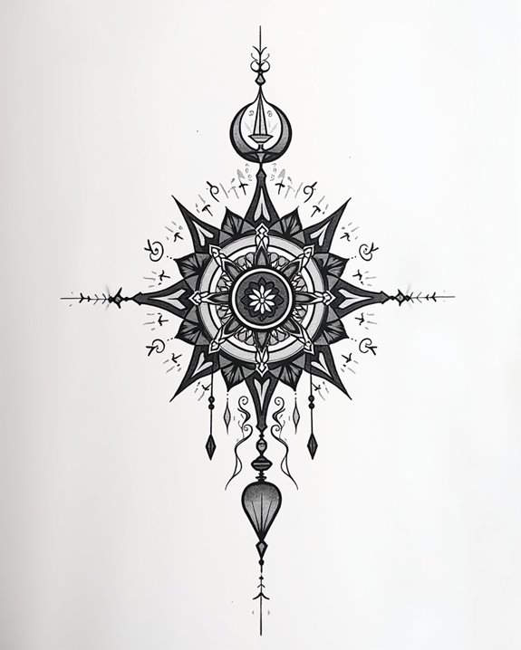 spiritual symbols on forearms