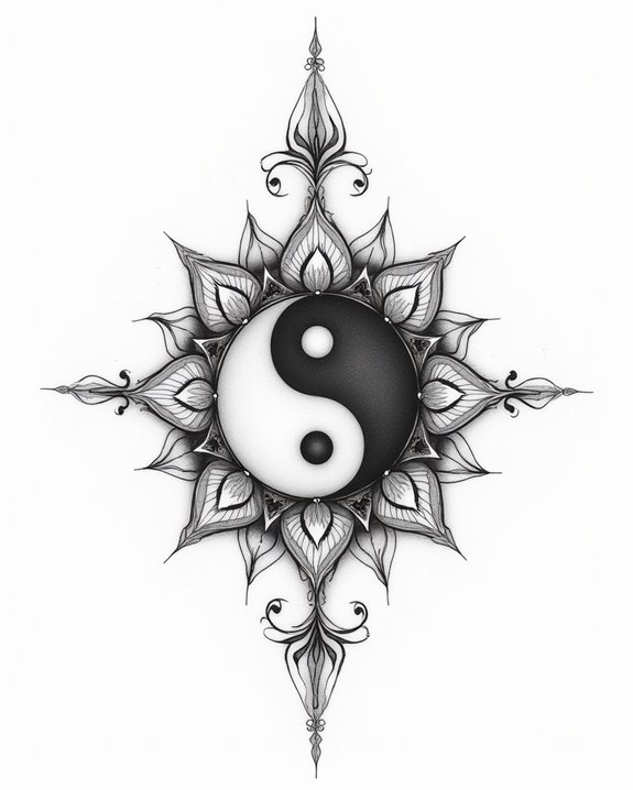 spiritual yin yang tattoo