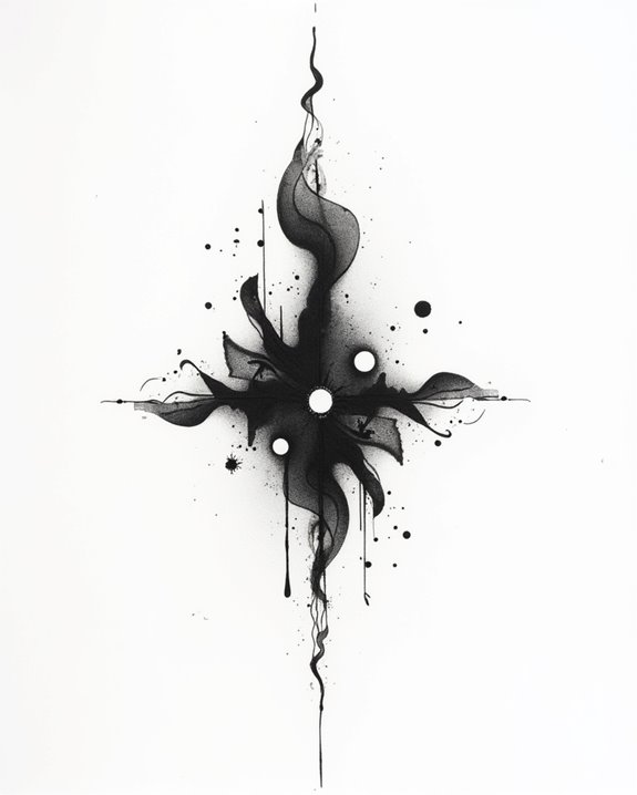 spontaneous abstract ink art