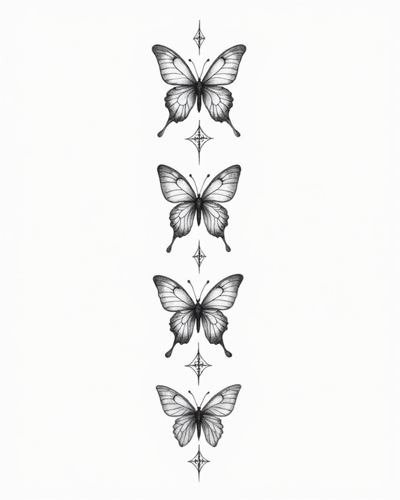 stages of colorful transformation