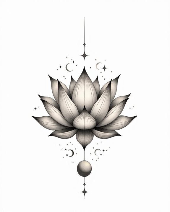 starry radiant lotus symbolism