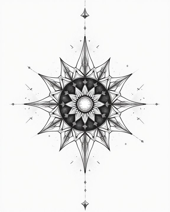 starry sky map tattoo