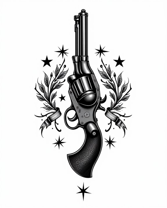 stars and pistol symbolism