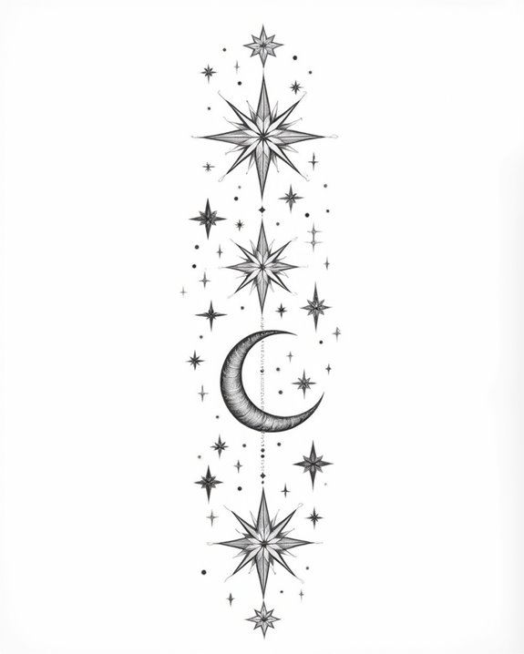 stars shimmer on skin