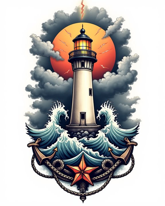 stormy seas lighthouse resilience