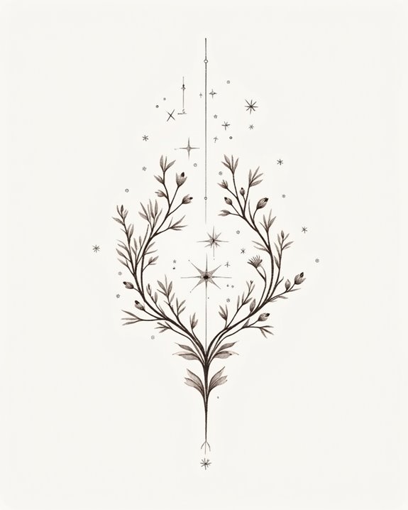 subtle celestial tattoo design