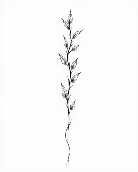 subtle gradient connects tattoos
