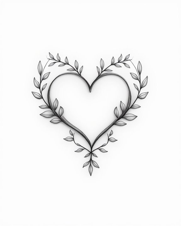 subtle heart sleeve placement