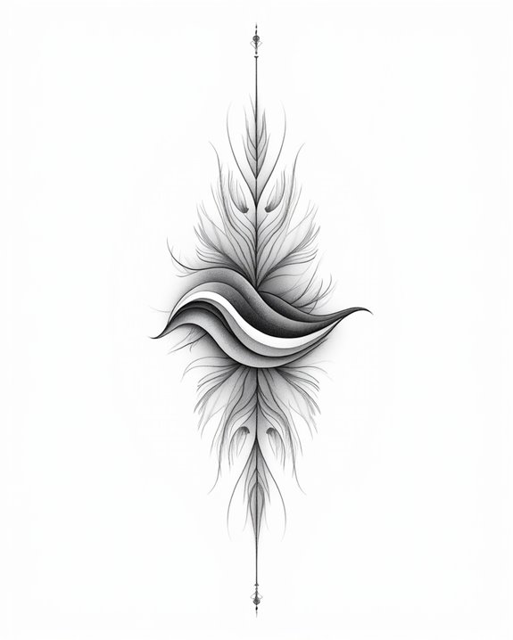 subtle ocean wave symbols