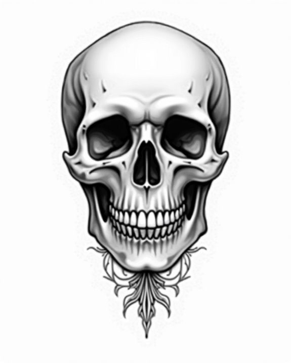subtle skull cheek accents