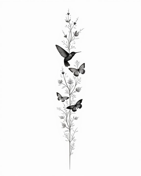 subtle wildlife silhouette tattoos