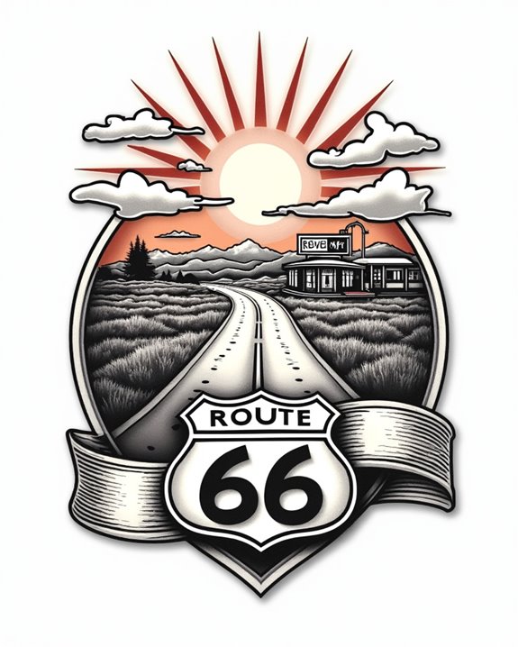 sunset route 66 adventure