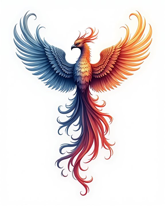 surreal fiery rainbow rebirth