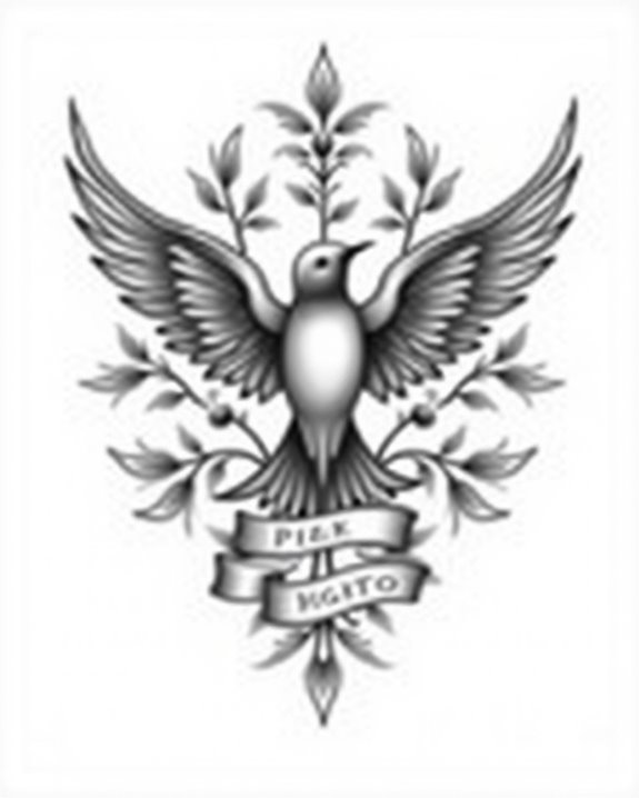 swallow with family initials