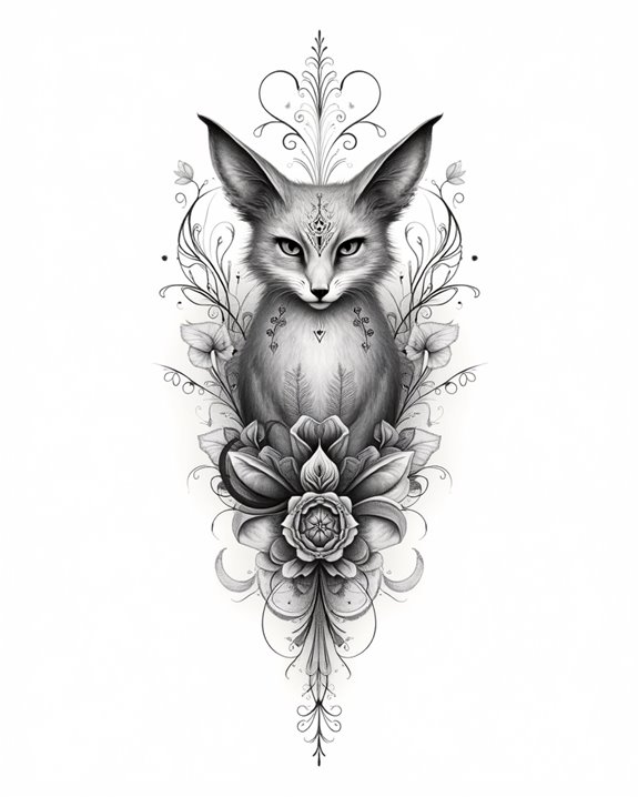 swirling artistic pet tattoos