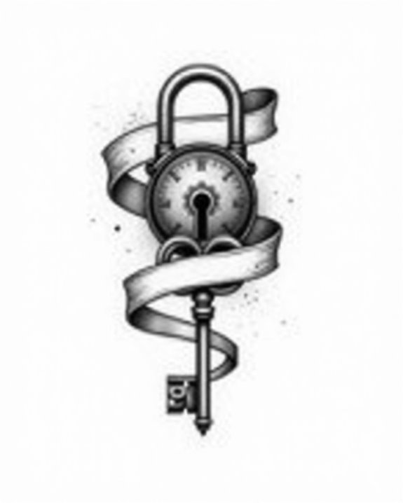symbolic lock and banner
