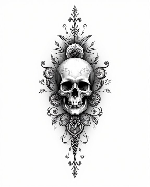 symbols encase mystical skeleton