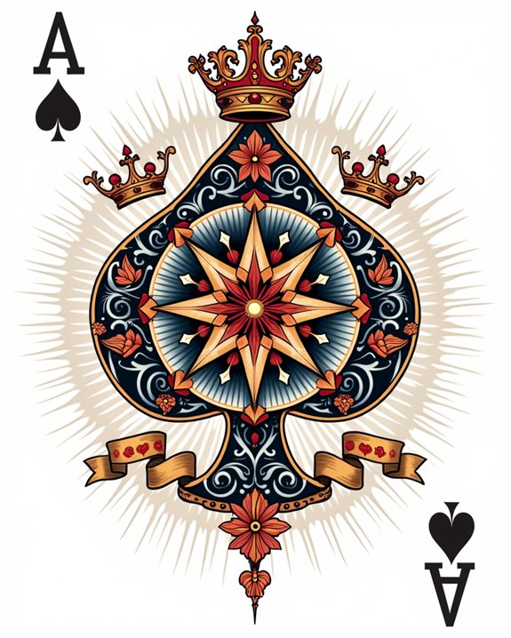 symmetrical card artworks