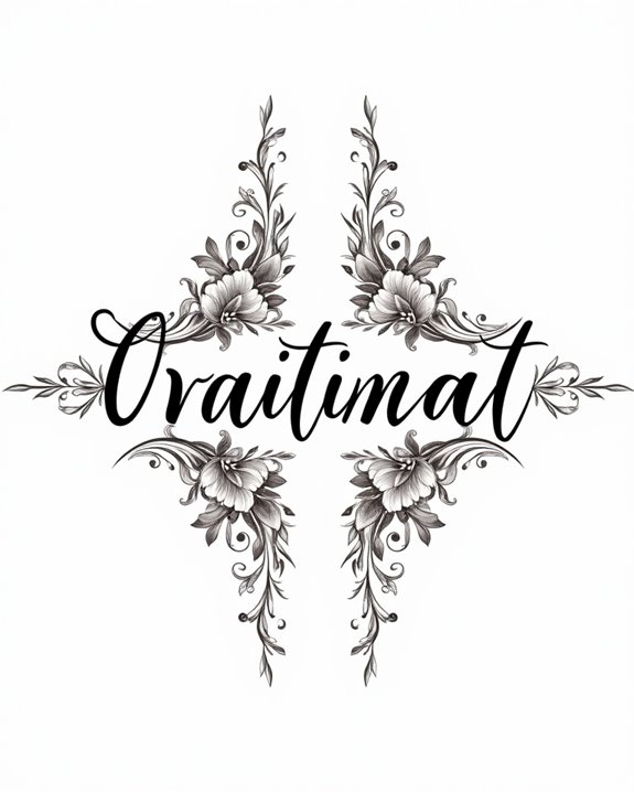 symmetrical tattoo art display