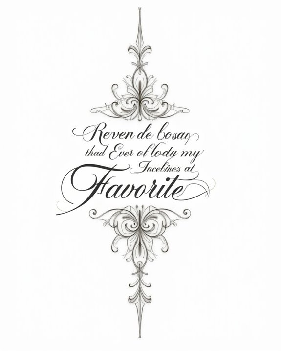 tattoo lyrics artistic script