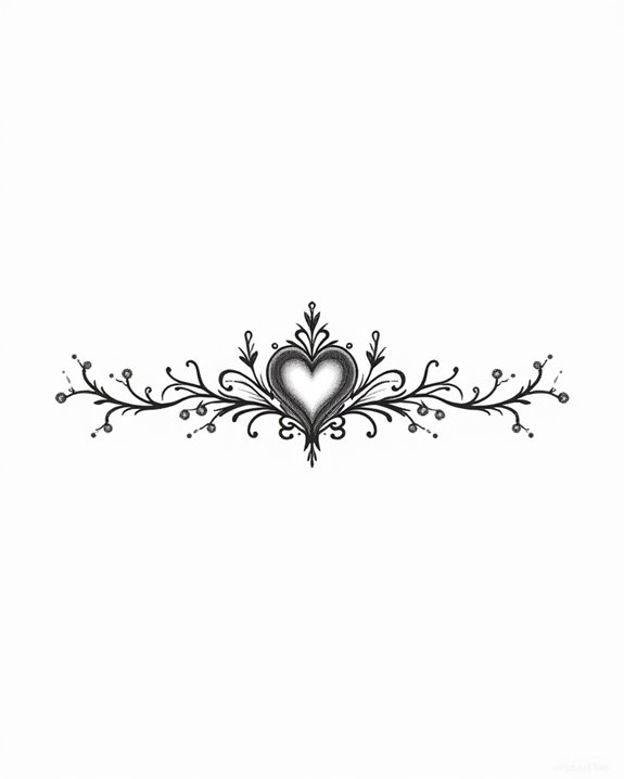 tender heart crown tattoo