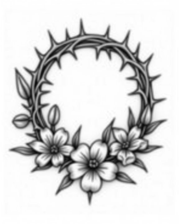 thorned crown blooming hope
