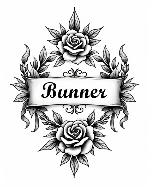 timeless bannered name tattoos