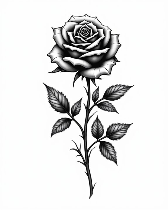 timeless bold rose artwork