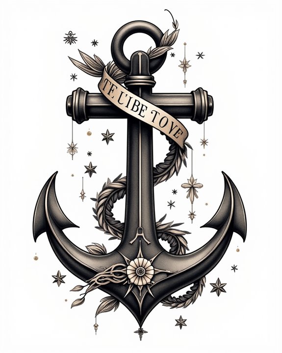 timeless colorful sailor anchor