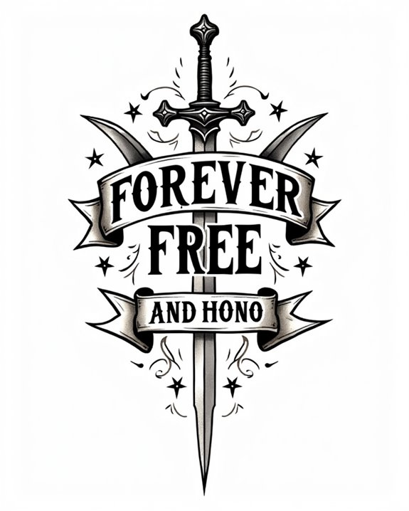timeless dagger typography style