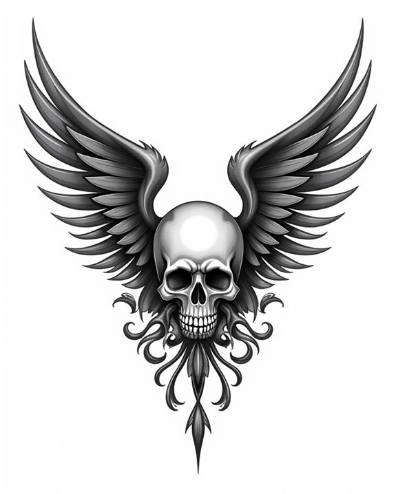 timeless monochrome angel design