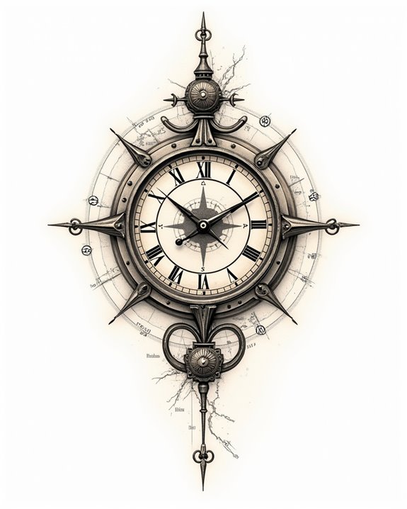 timeless navigator s map tattoo