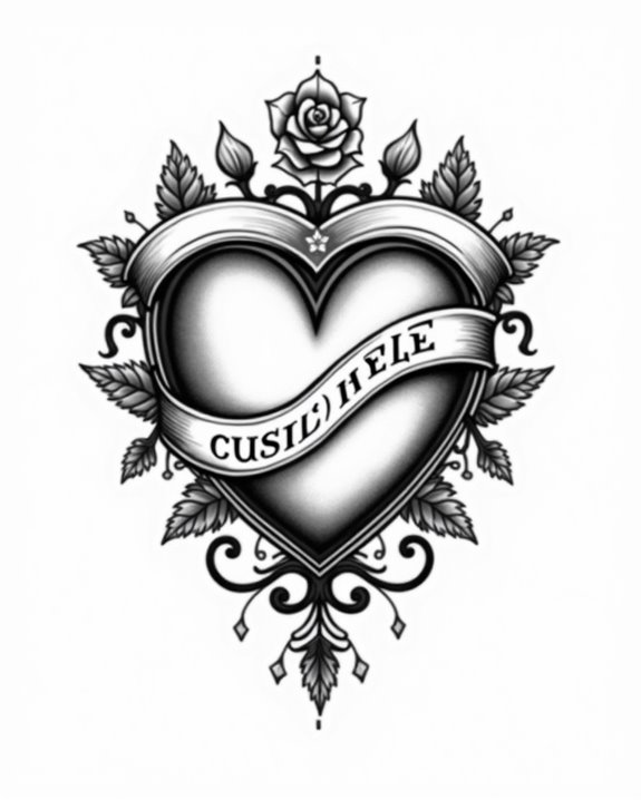 timeless vintage heart design