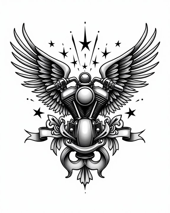timeless vintage motorcycle symbol