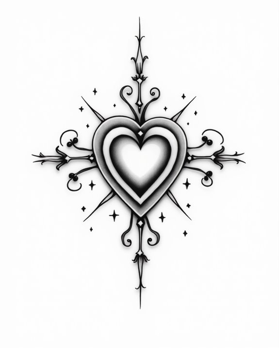 tiny sacred heart design