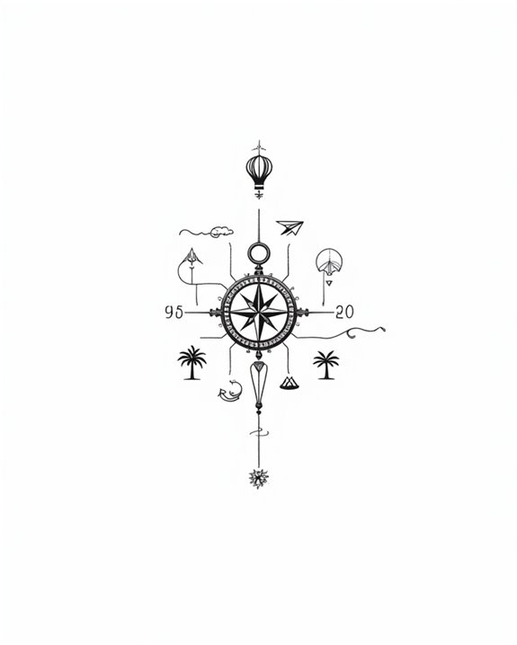 tiny travel tattoo designs