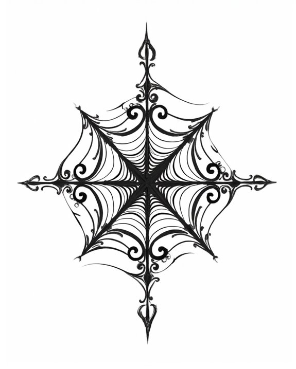 traditional styled web tattoos