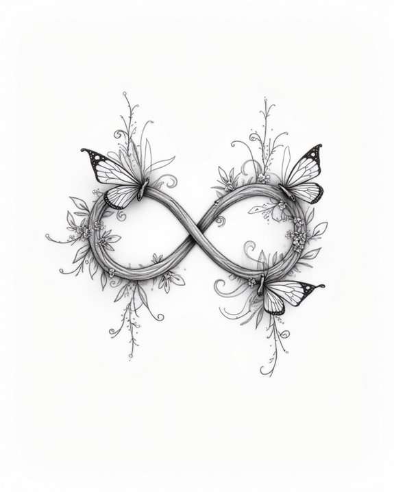 transformative butterfly infinity symbol