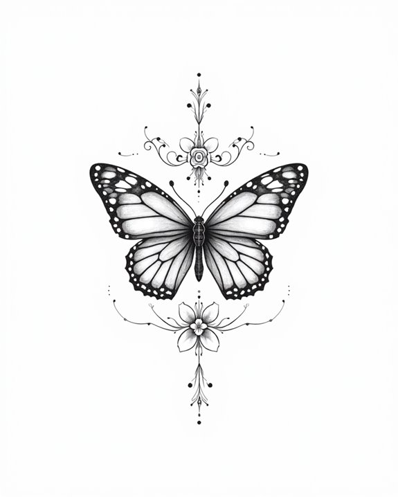transformative butterfly insect tattoos
